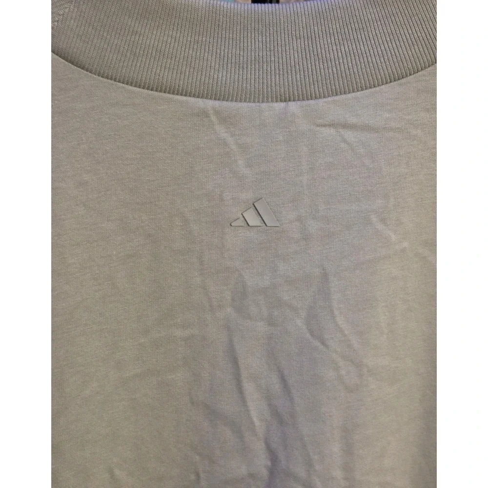Adidas Basketball Sleeveless Oversize Tee Mens Size Medium Gray White
